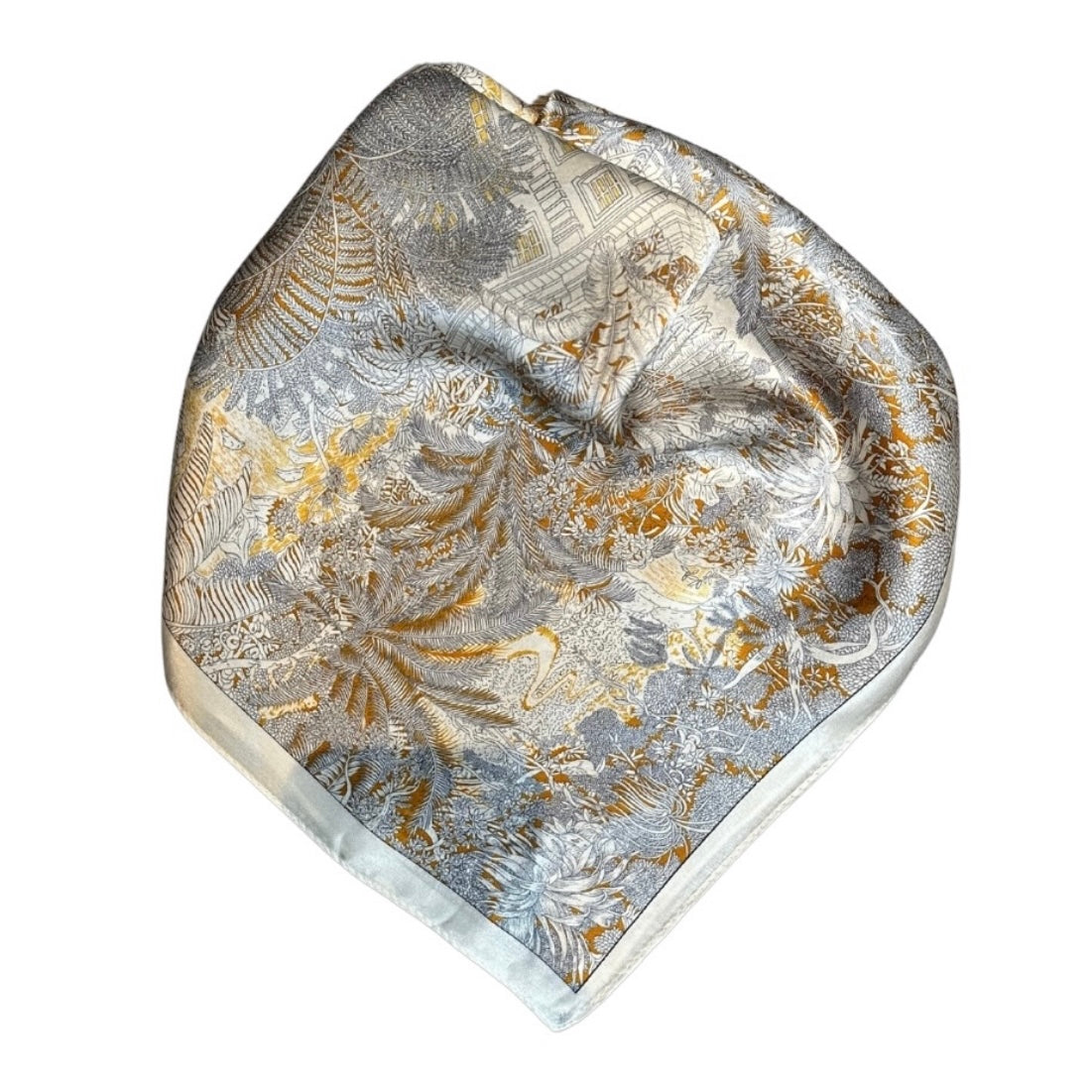 Silk Scarf Beige/Gold
