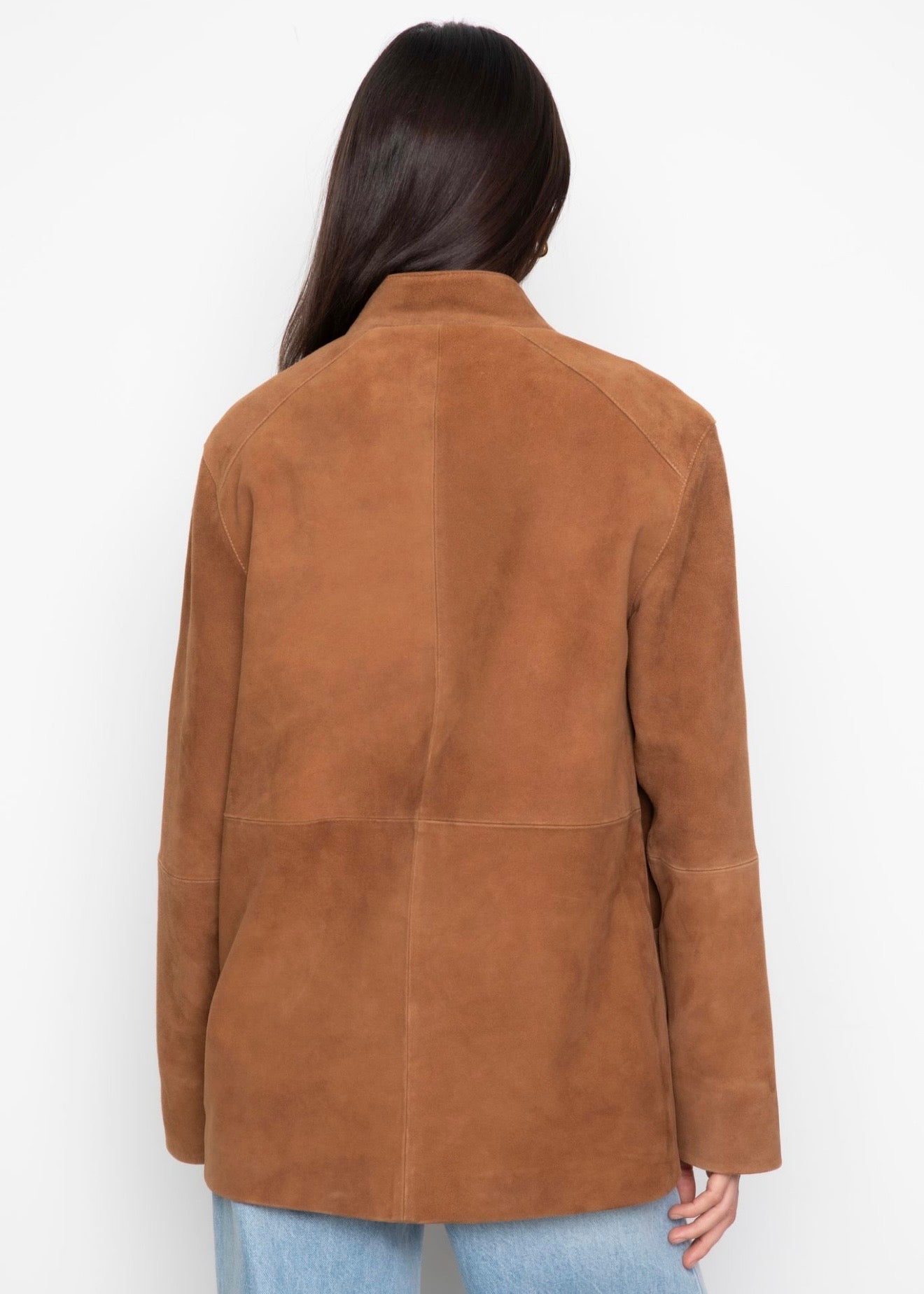 Lauren Leather Jacket Camel Suede
