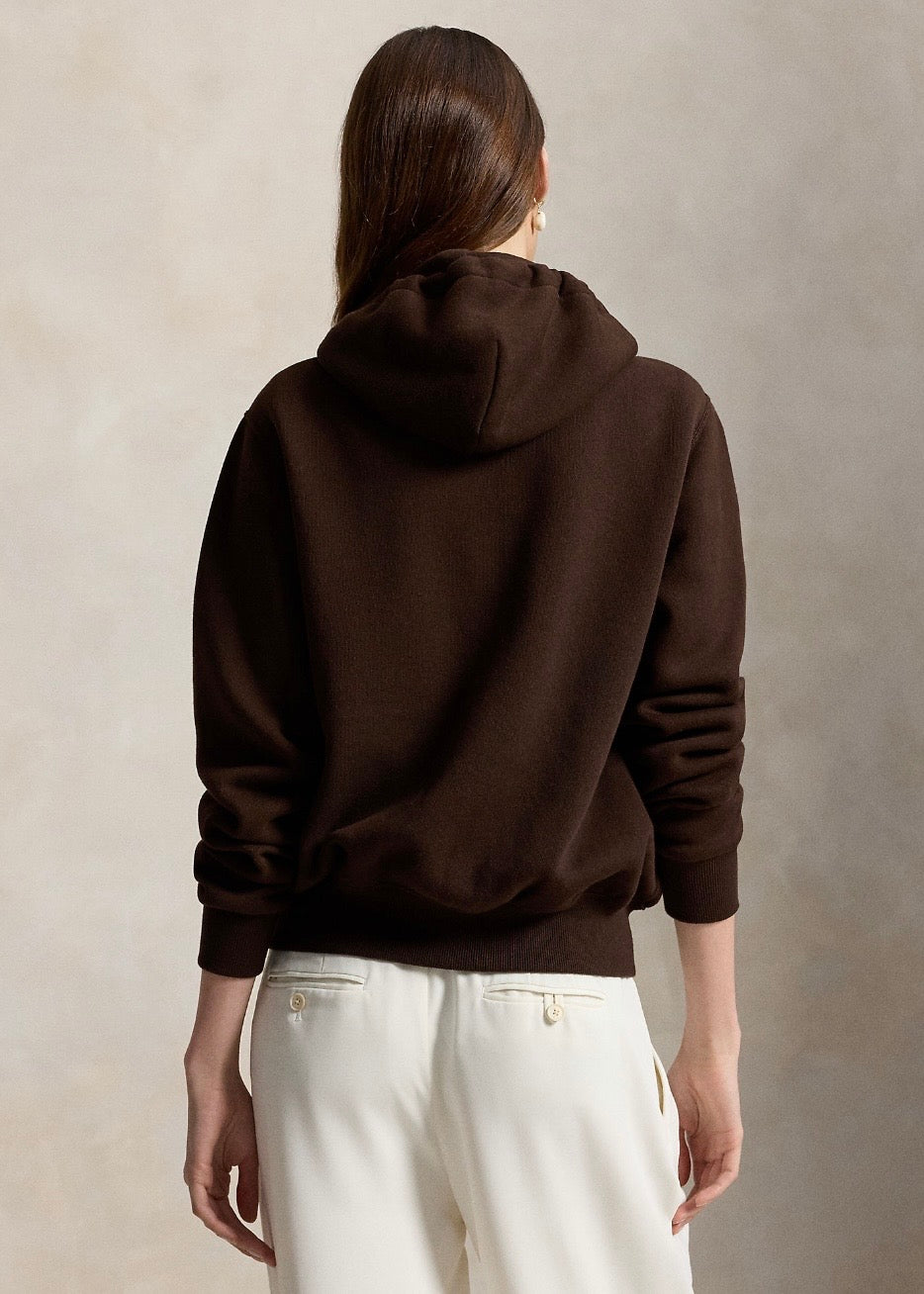 Fleece Full Zip Hoodie Circuit Brown