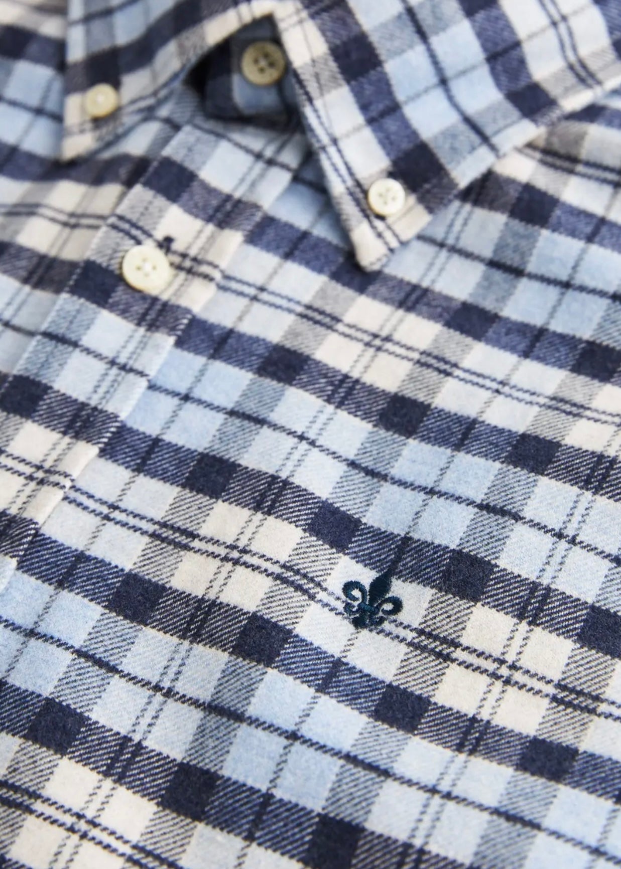 Flannel Check Shirt Light Blue