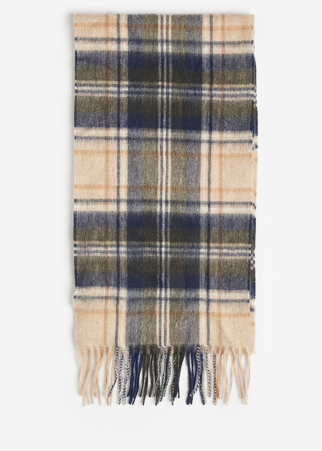 Barbour New Check Tartan scarf - Sand Beige Plaid