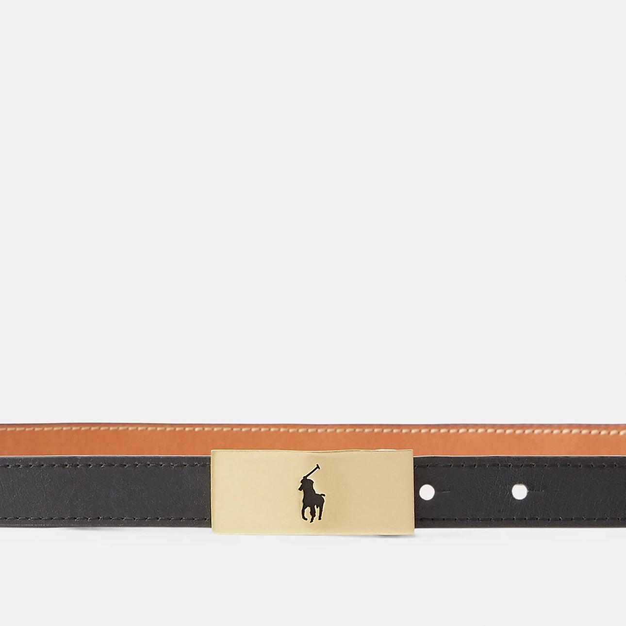 Ralph Lauren ID belt - Black/Cuoio