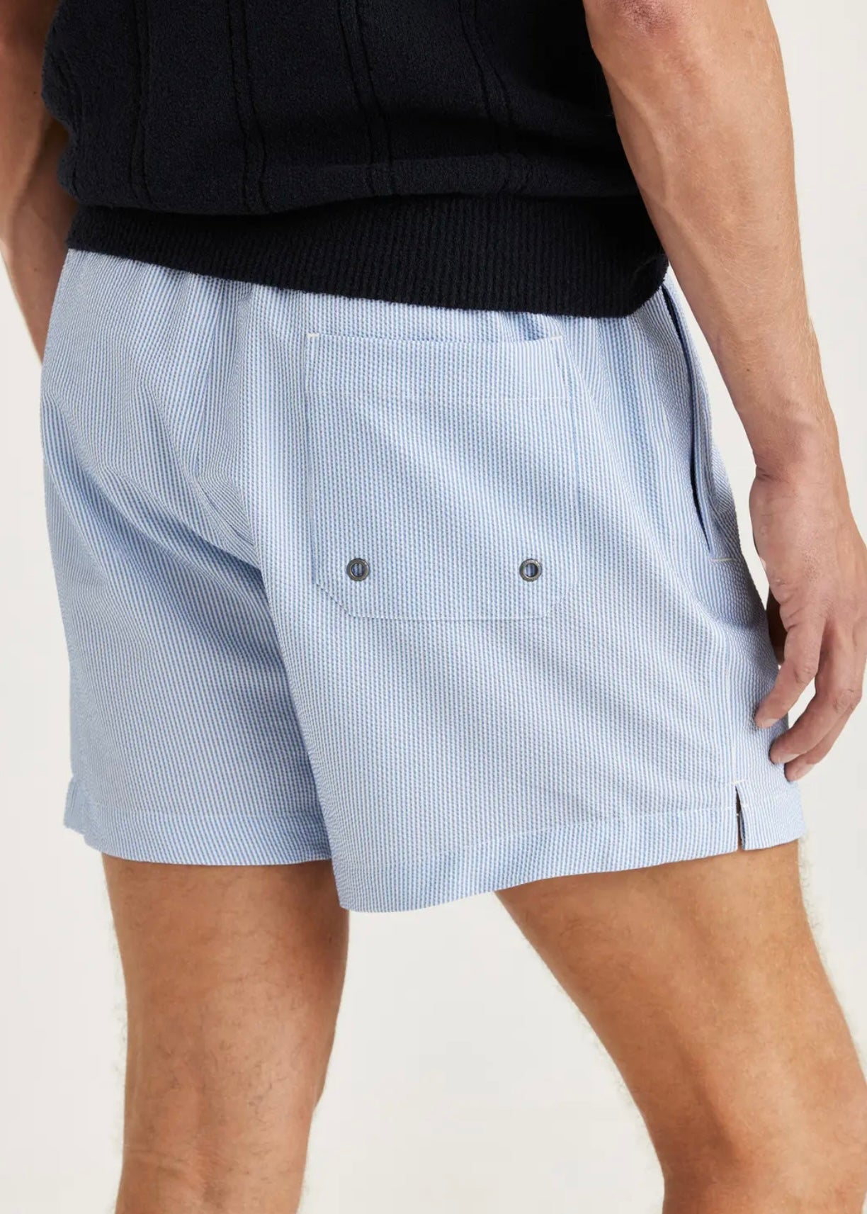 Morris Seersucker Swim shorts - Lt.Blue