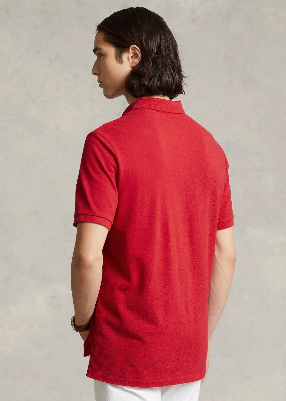 Mesh Polo Shirt Red
