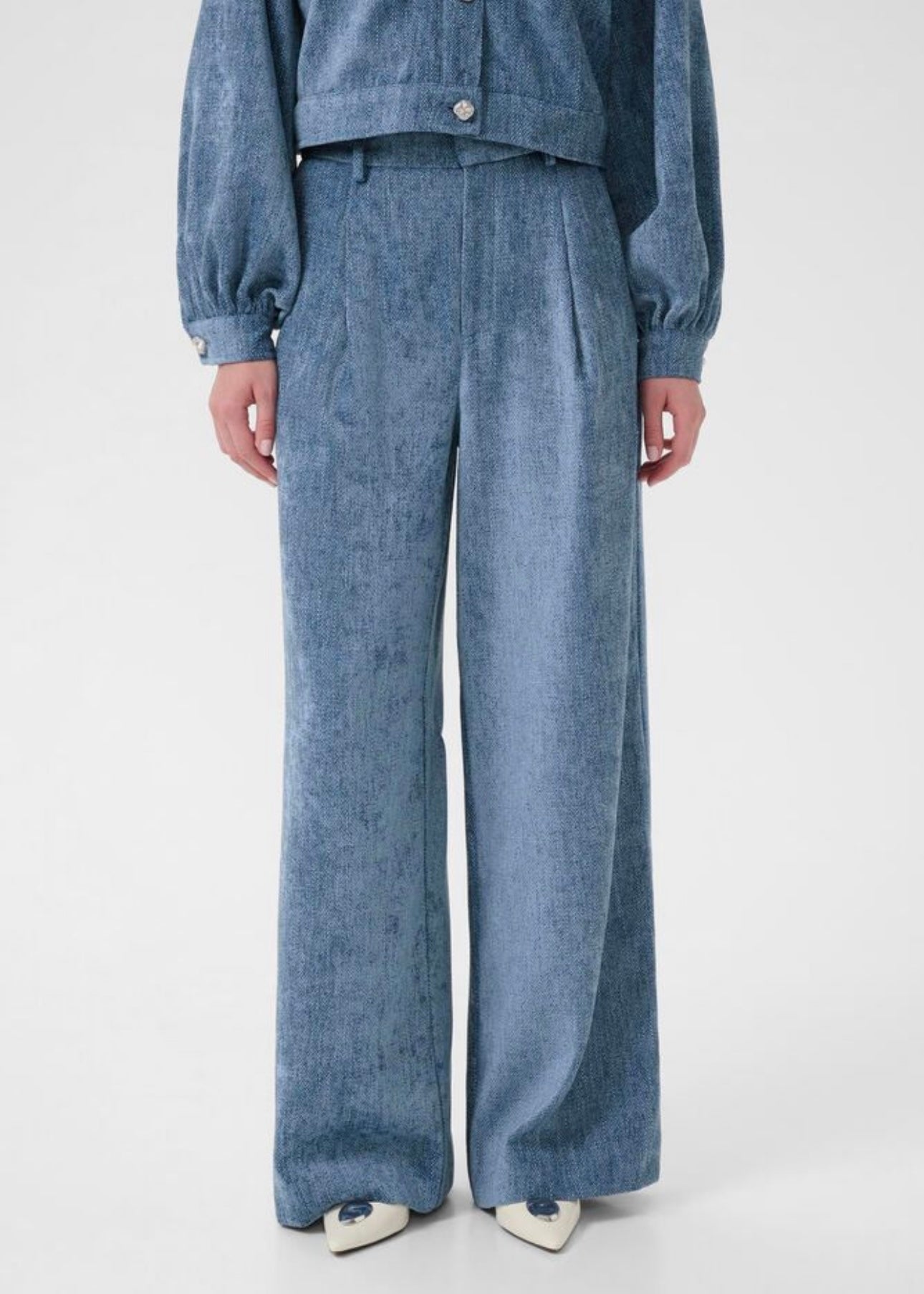 Vally Wide Pants Denim Blue