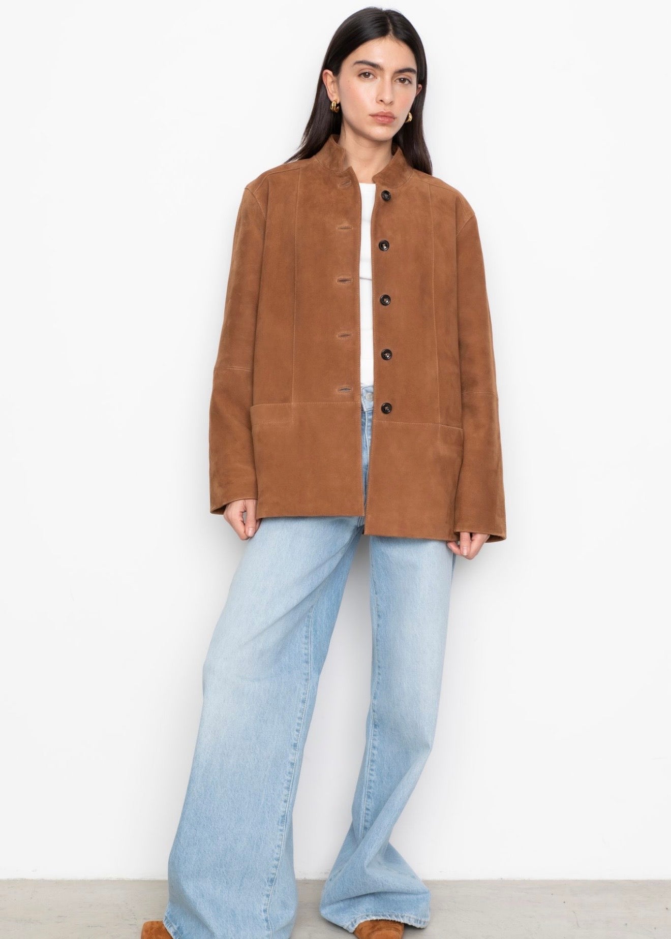 Lauren Leather Jacket Camel Suede