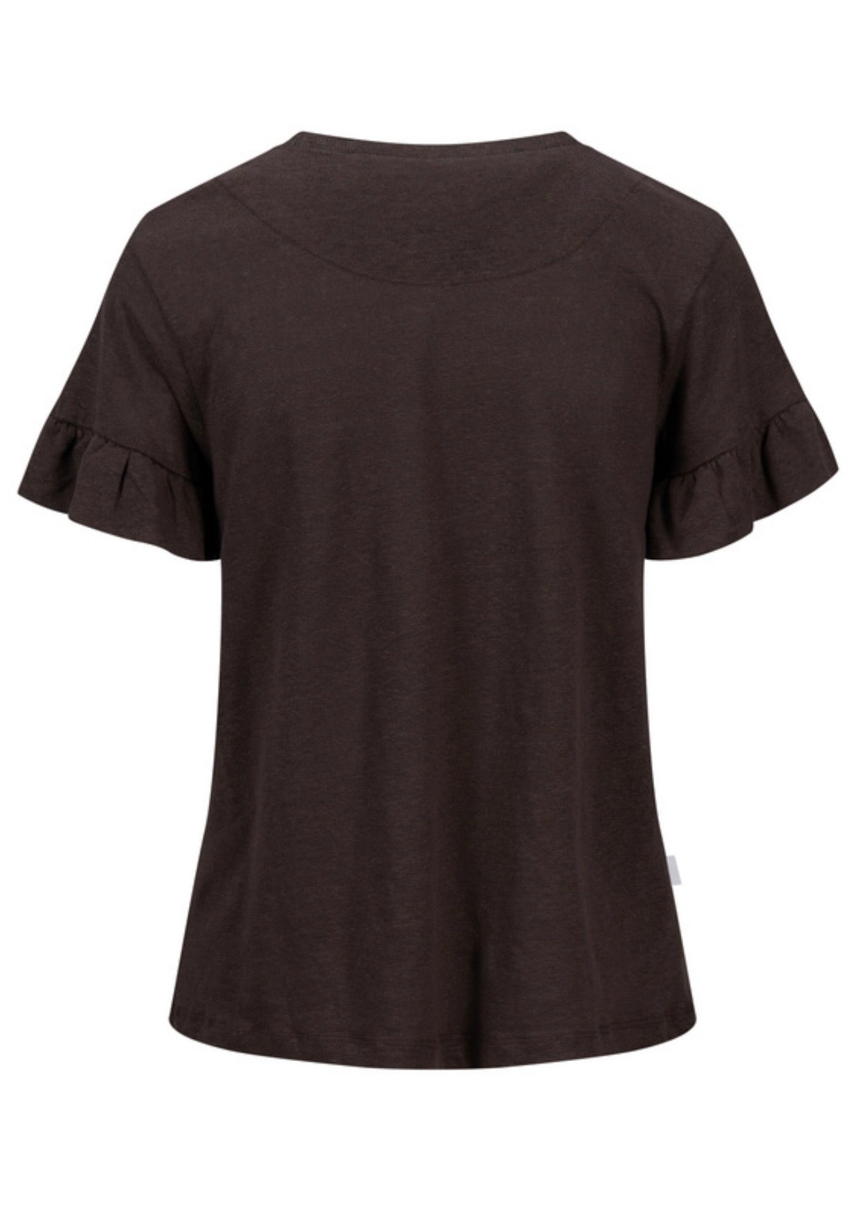 Lara Linen Tee Dark Brown
