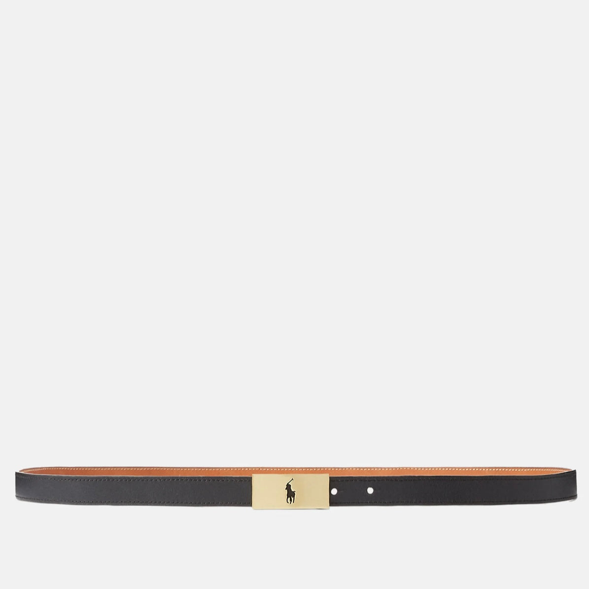 Ralph Lauren ID belt - Black/Cuoio