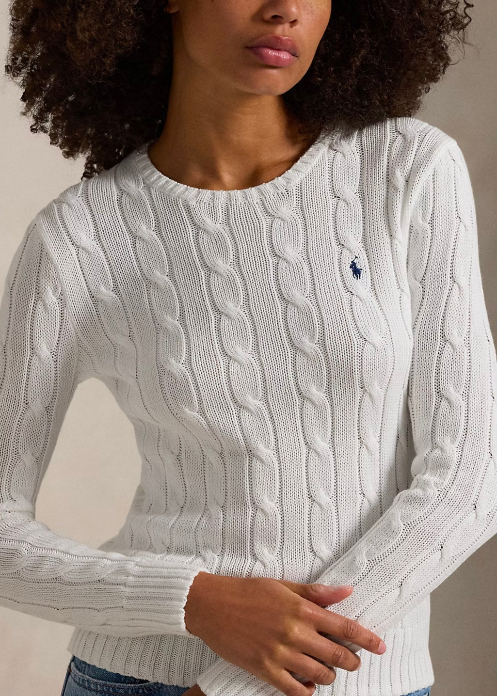 Polo Ralph Lauren Cotton Cable sweater - White