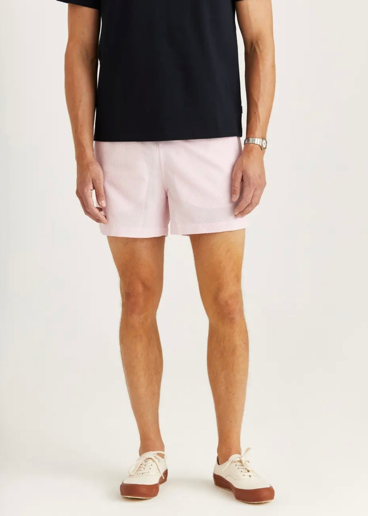 Morris Seersucker Swim shorts - Lt.Pink