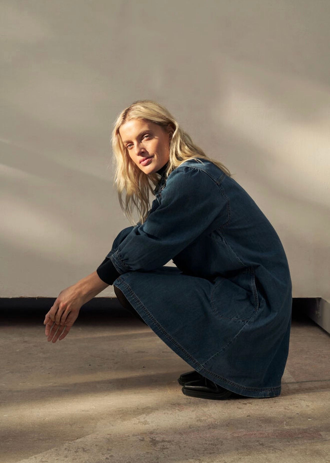 Eleinar Dress Medium Blue Denim