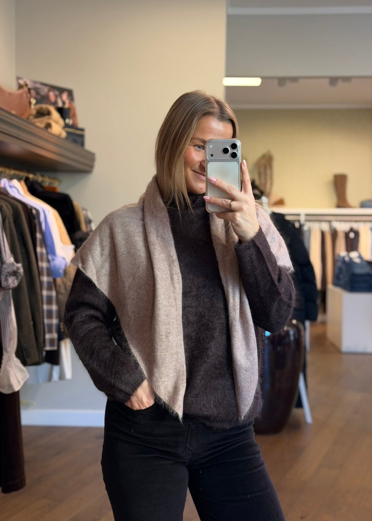 Alice Brushed Cashmere Pullover Brown