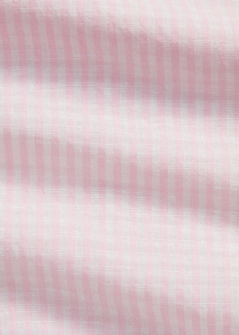 Custom Fit Striped Seersucker Shirt Pink