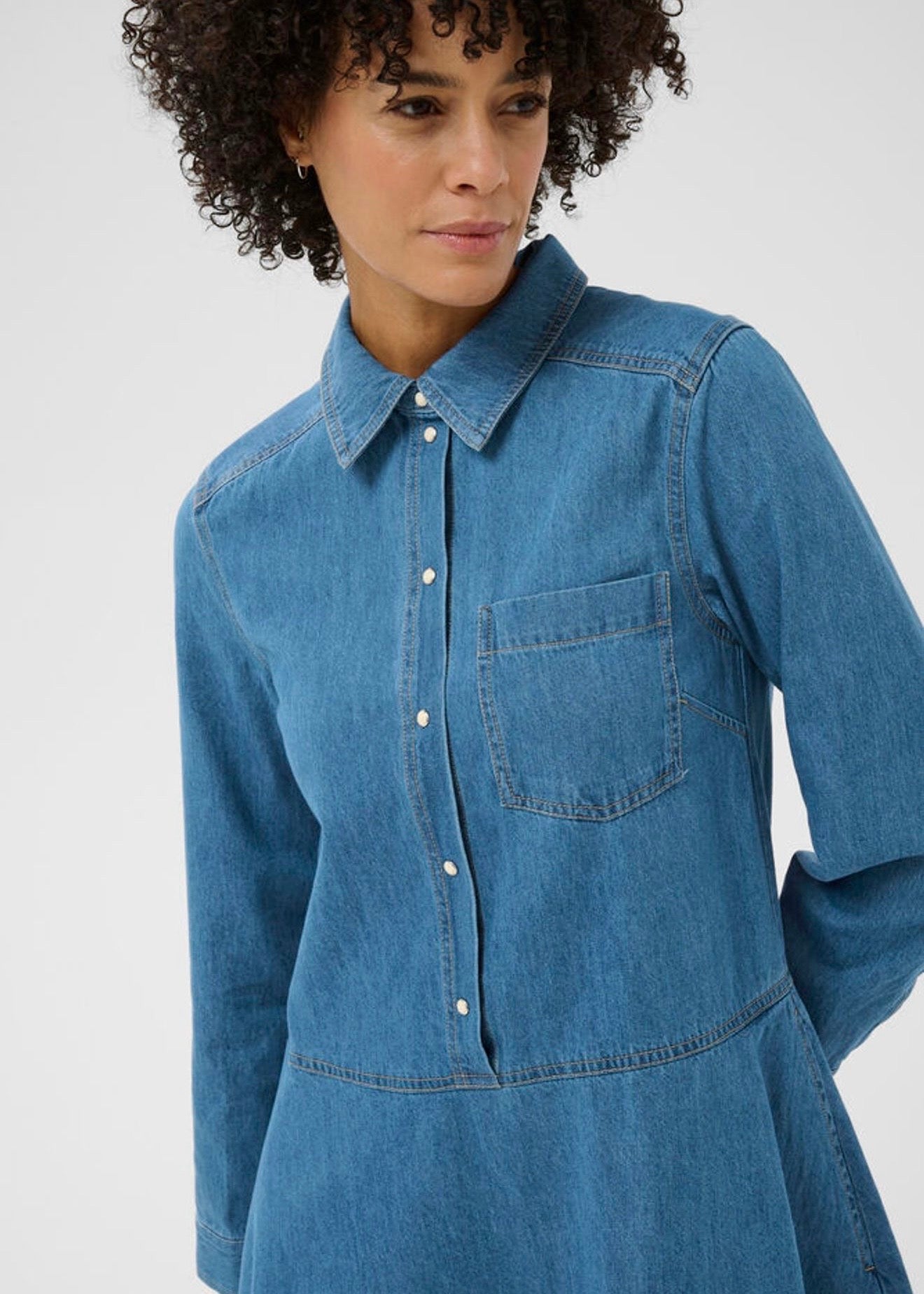 Augustine Dress Medium Blue Denim