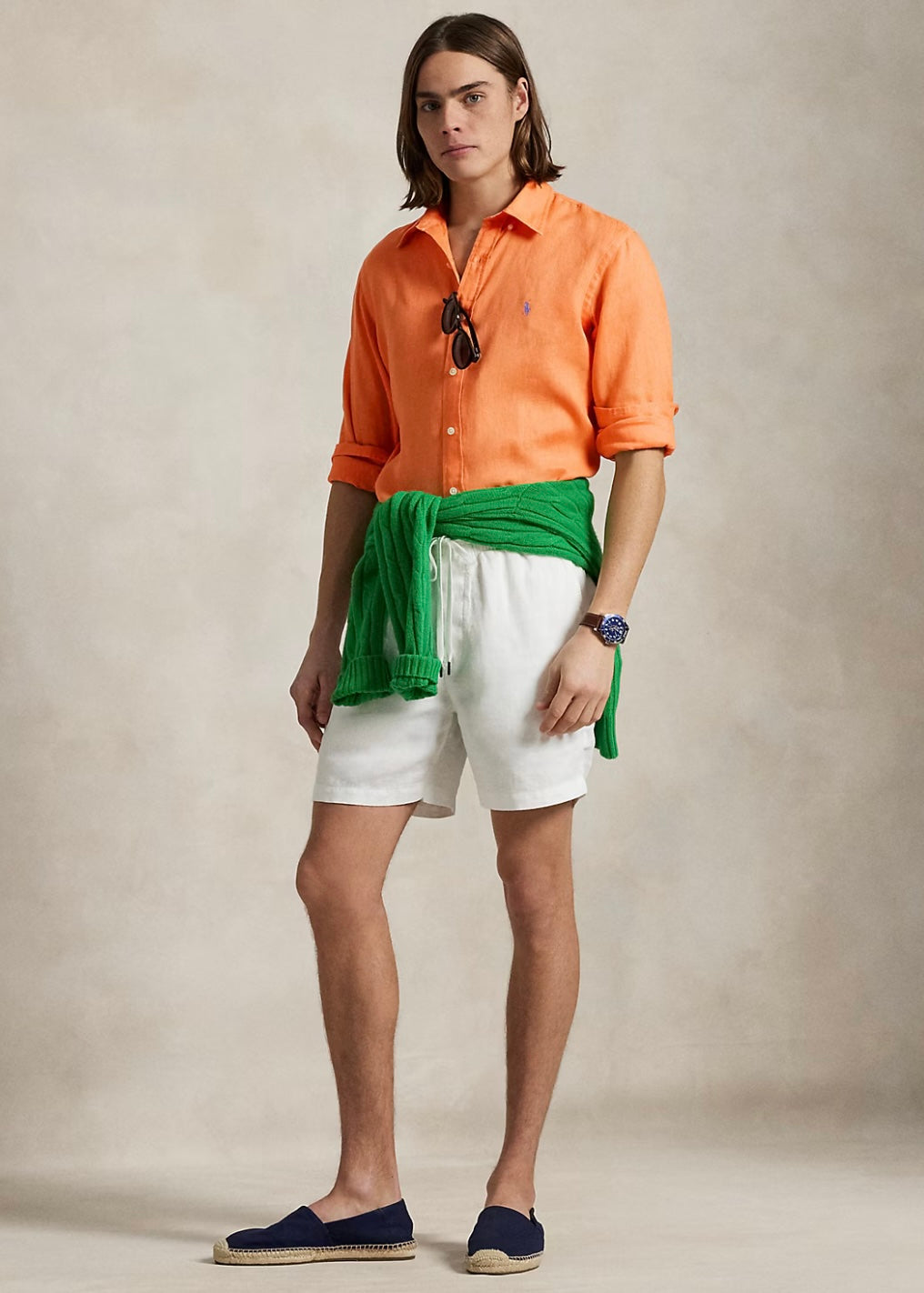 Custom Fit Linen Shirt Poppy