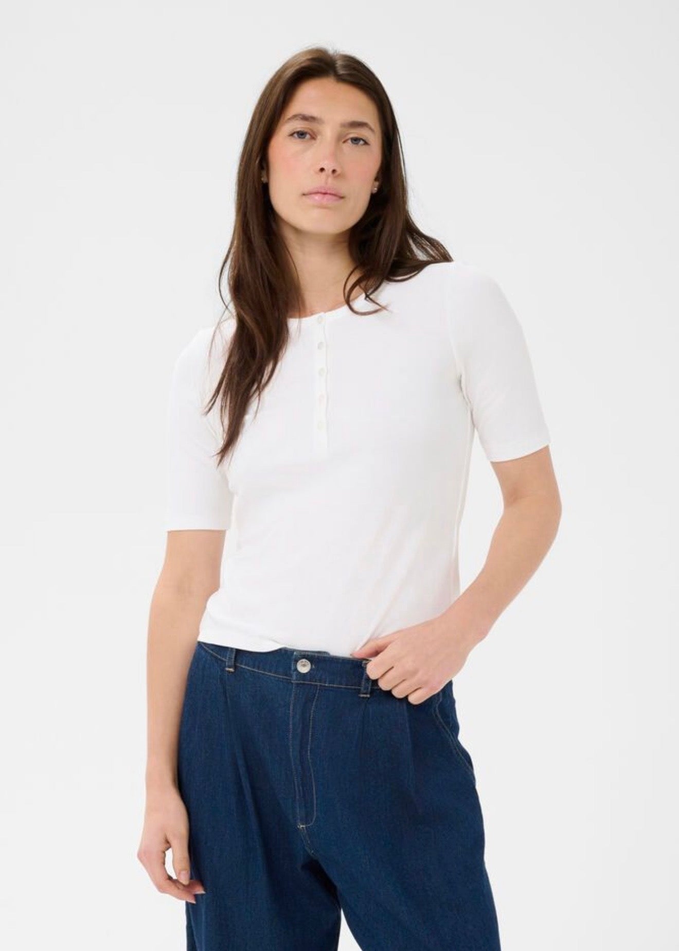 Angelina T-shirt Bright White