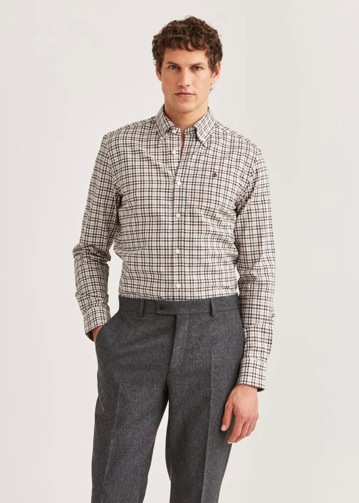 Watts Check shirt Brown