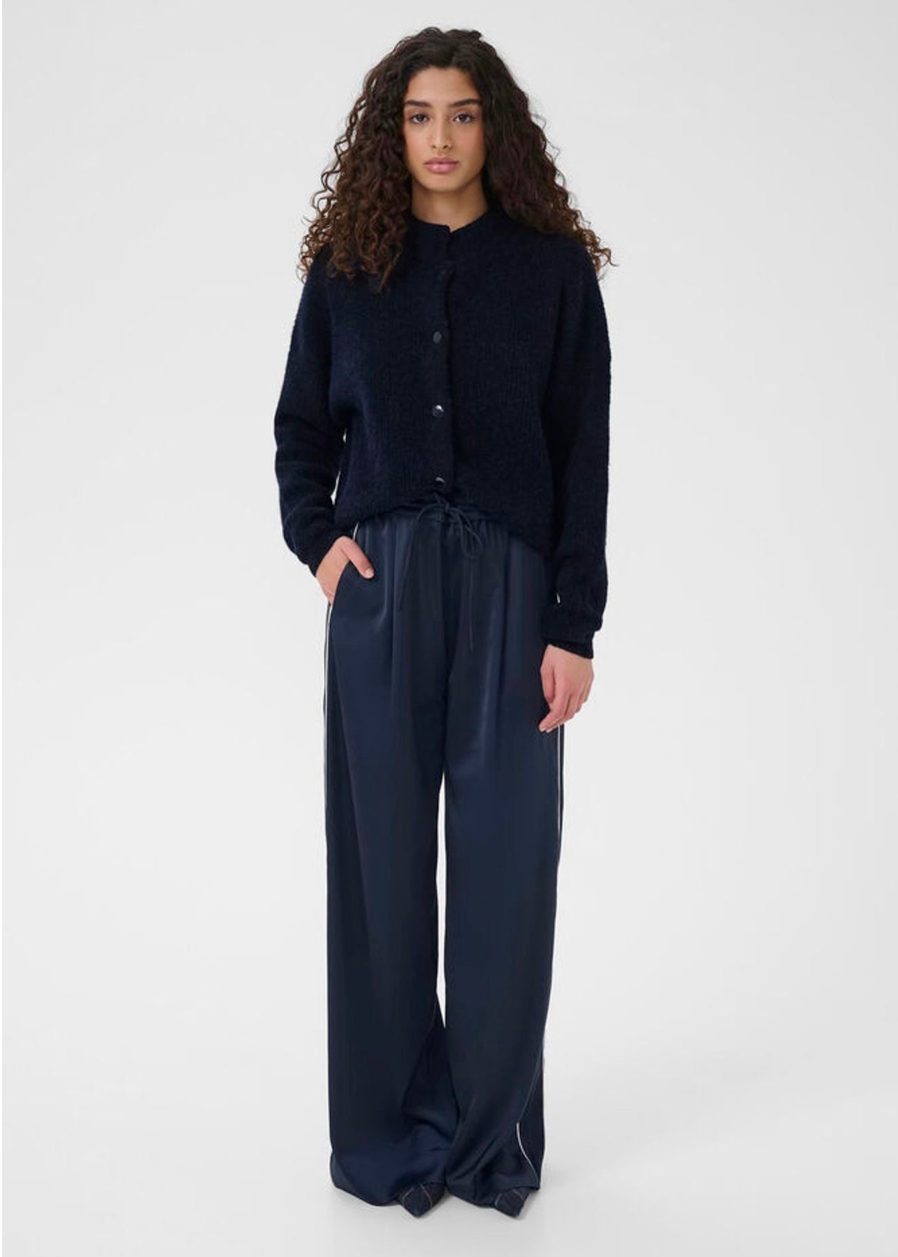 Alpha Short Cardigan Skycaptain Melange