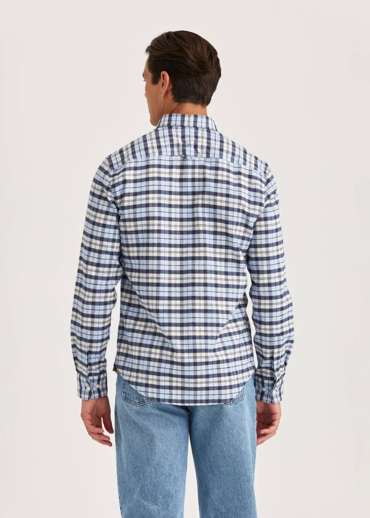 Flannel Check Shirt Light Blue