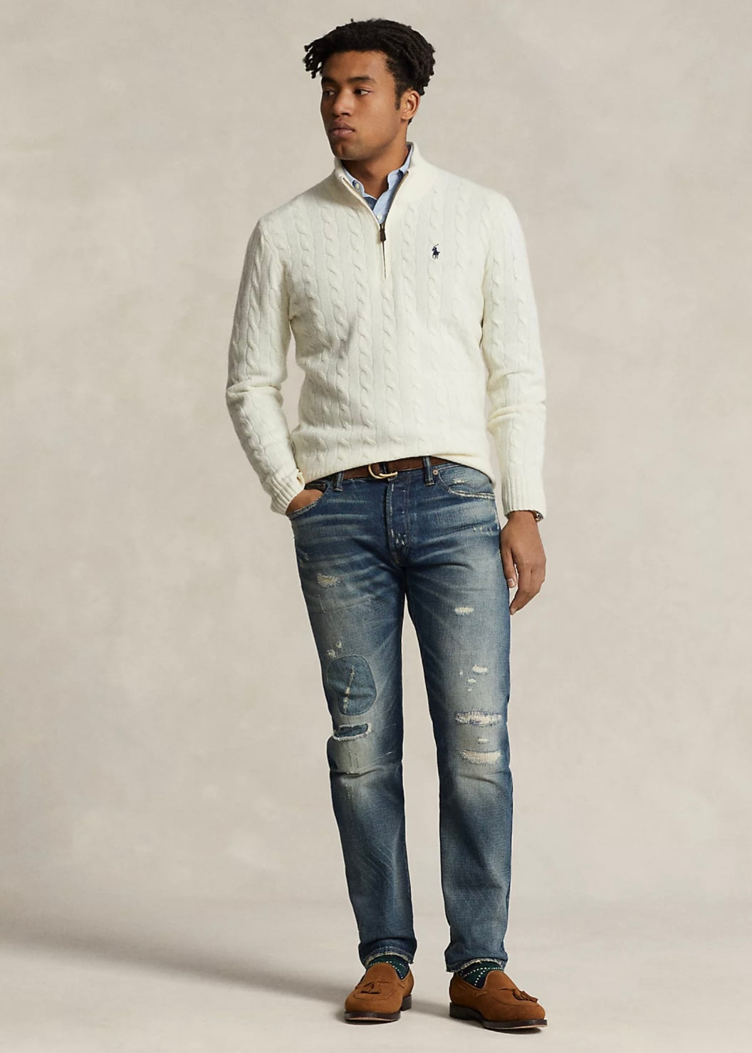 Cable Zip Andover Cream