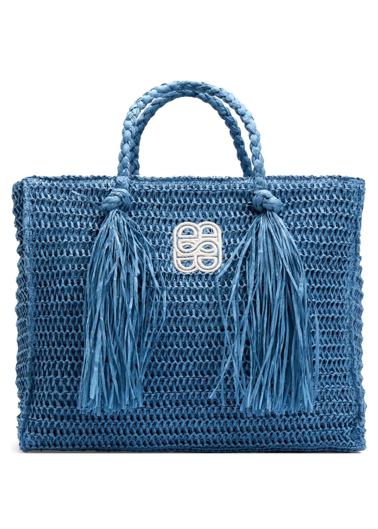 Rikke Straw Bag Blue