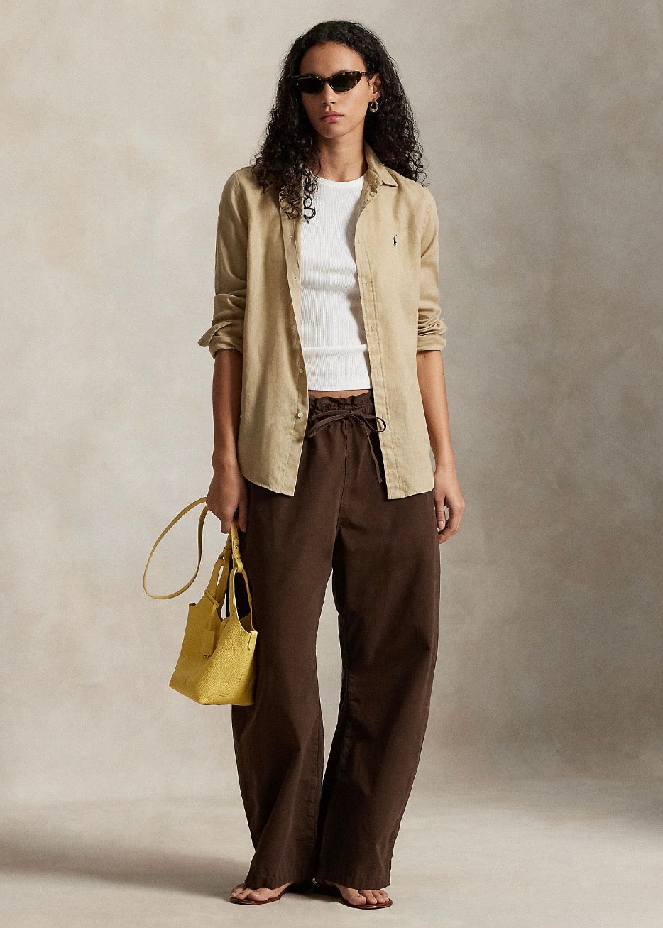 Classic Fit Linen Shirt Coastal Beige