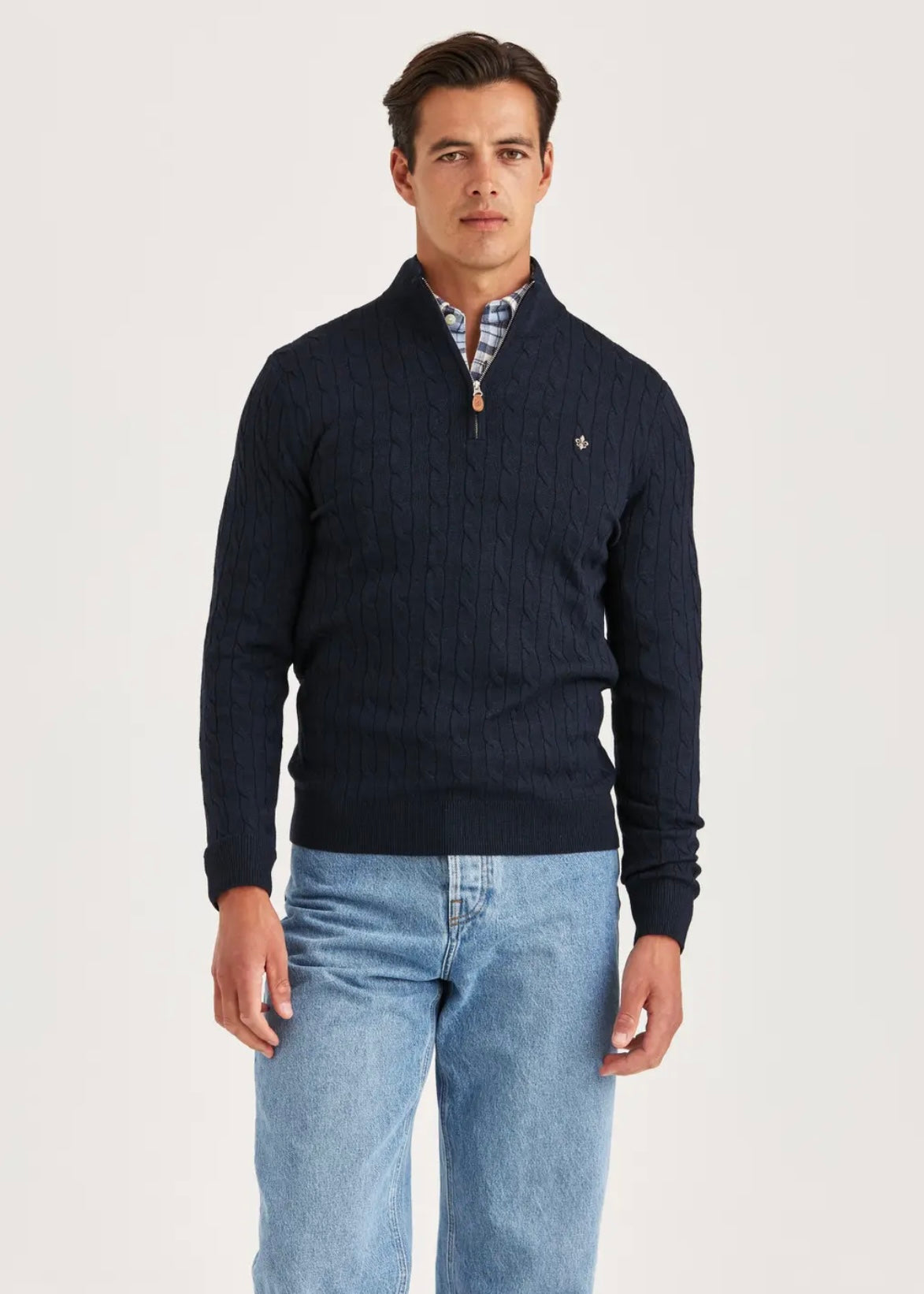 Merino Cable John Zip Navy