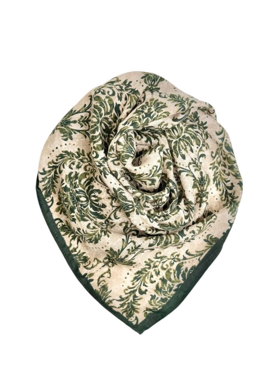 Cotton-Viscose Scarf Green