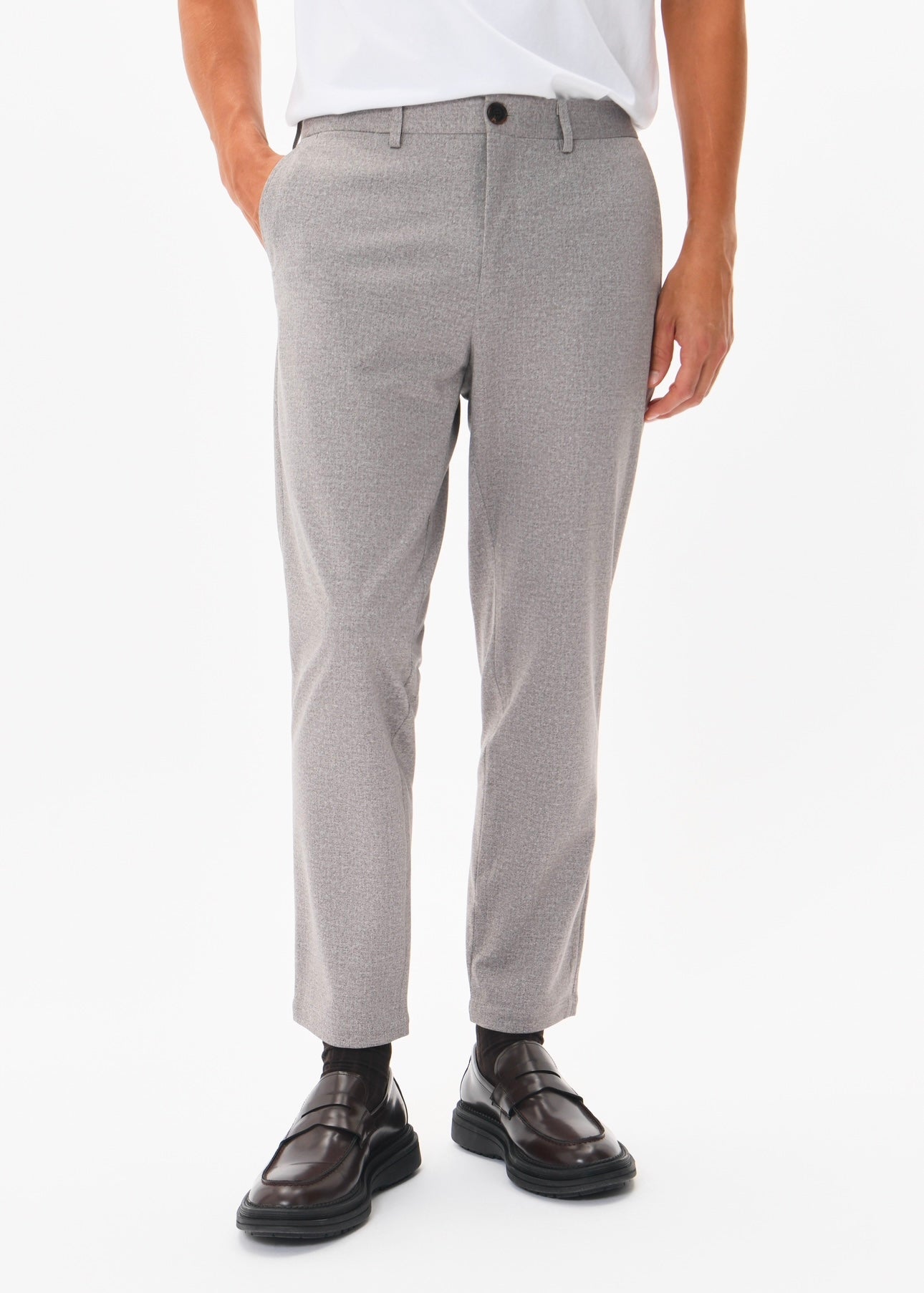 Matinique Liam Jersey pants - Walnut Melange