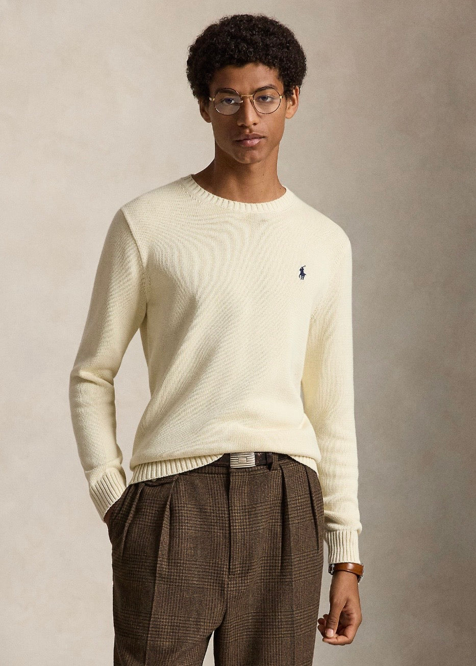 Cotton Crewneck Sweater Andover Cream