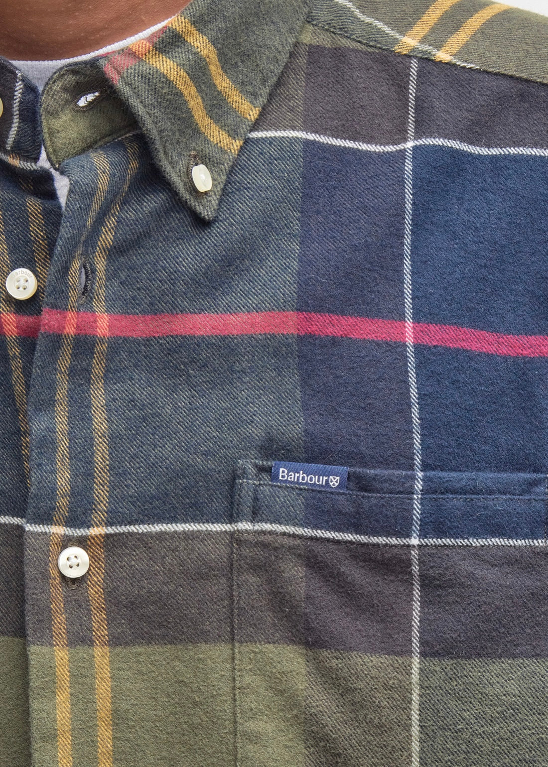 Edderton Tailored Tartan shirt Olive