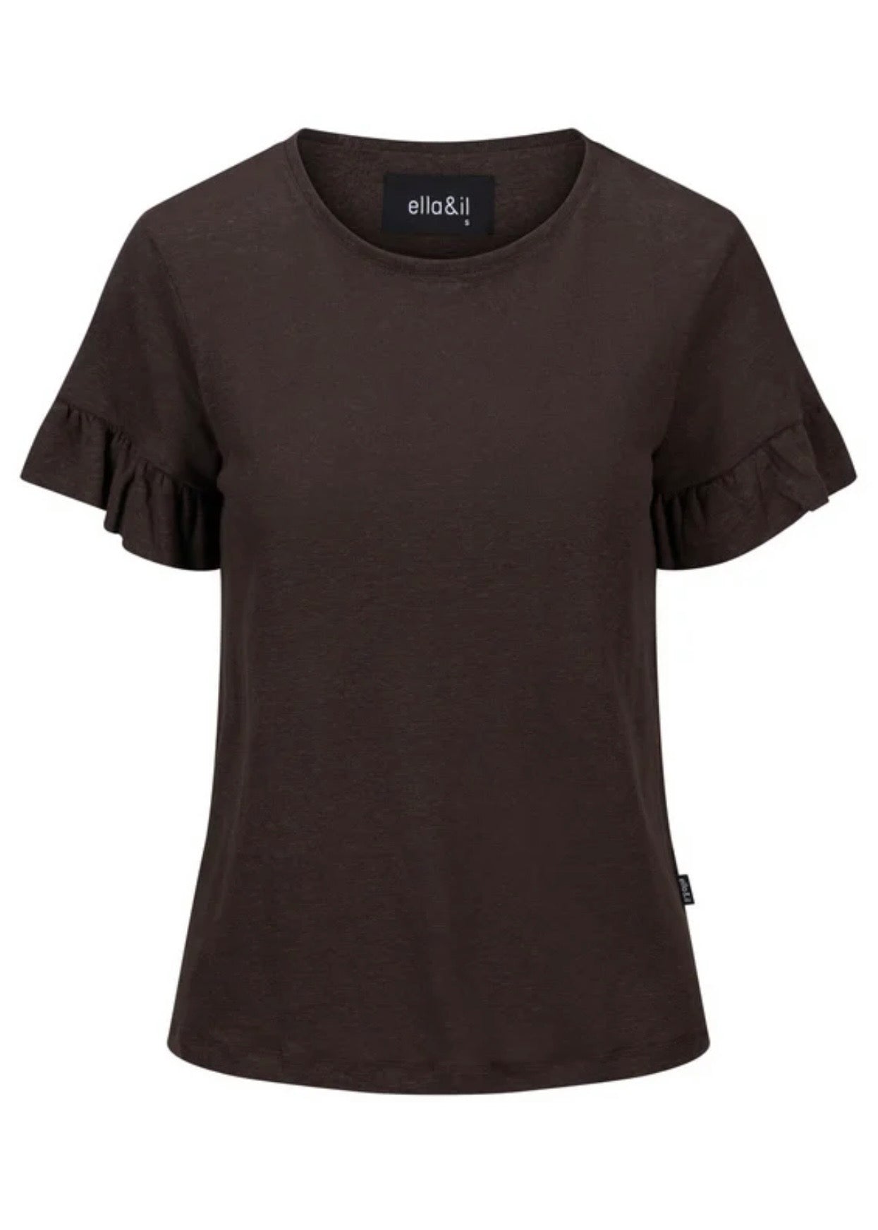 Lara Linen Tee Dark Brown
