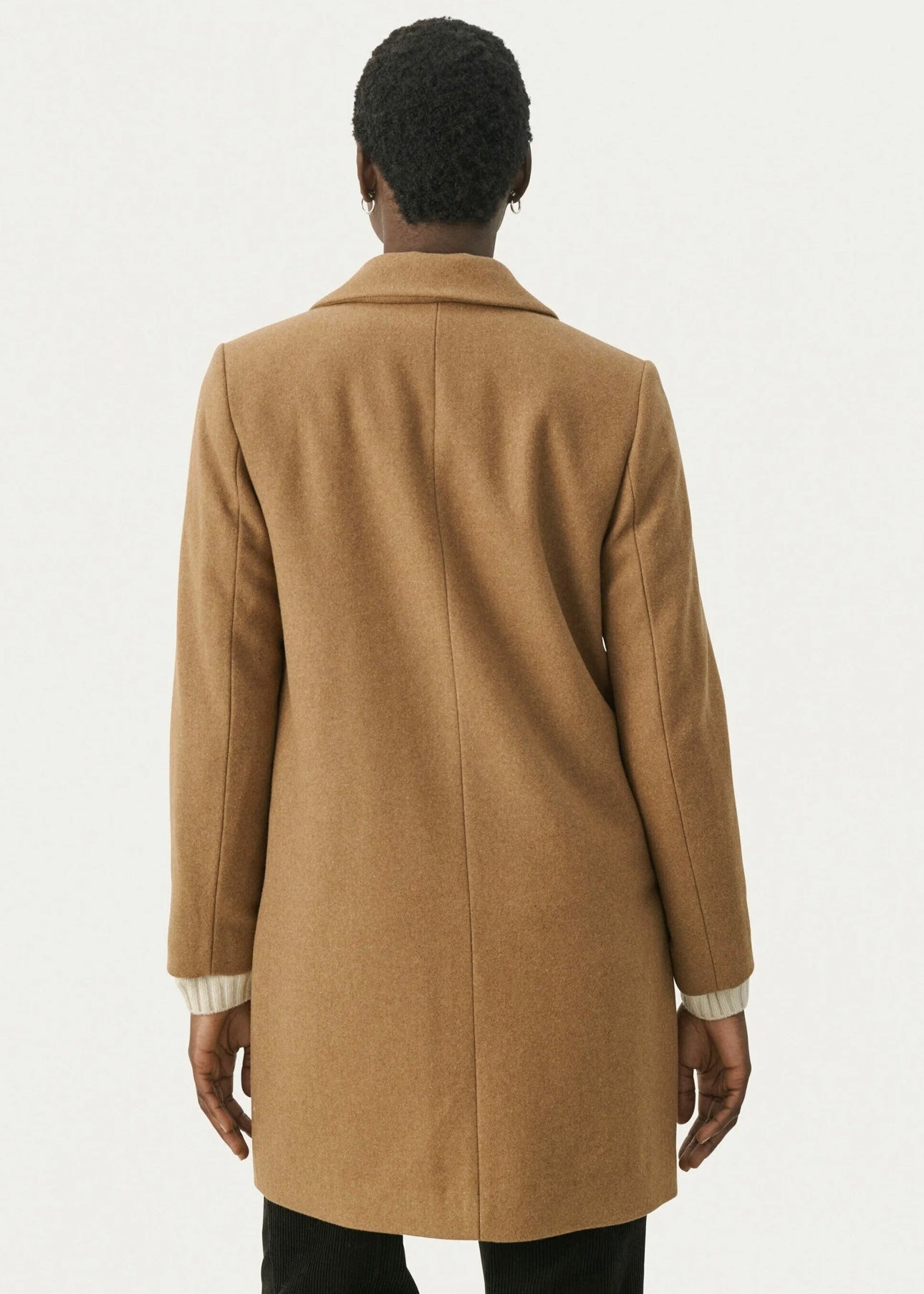 Part Two Leanette coat - Dark Camel Melange