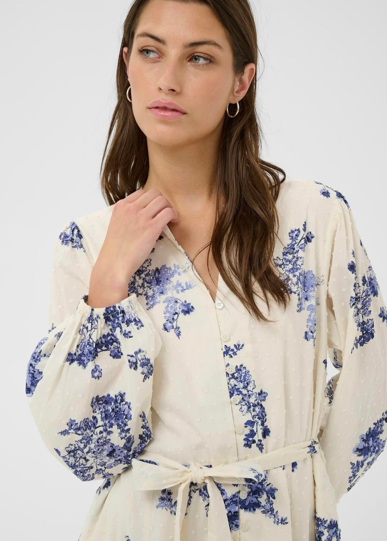 Avira Dress Blue Shadow Flower