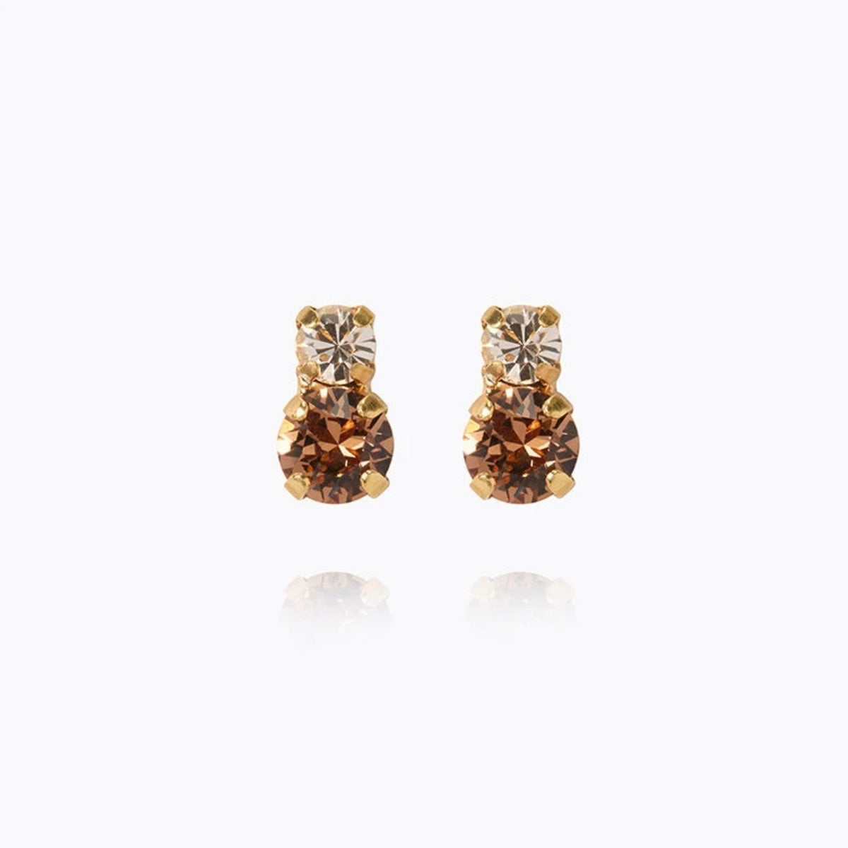 Leah Earrings Gold ReC Topaz Combo