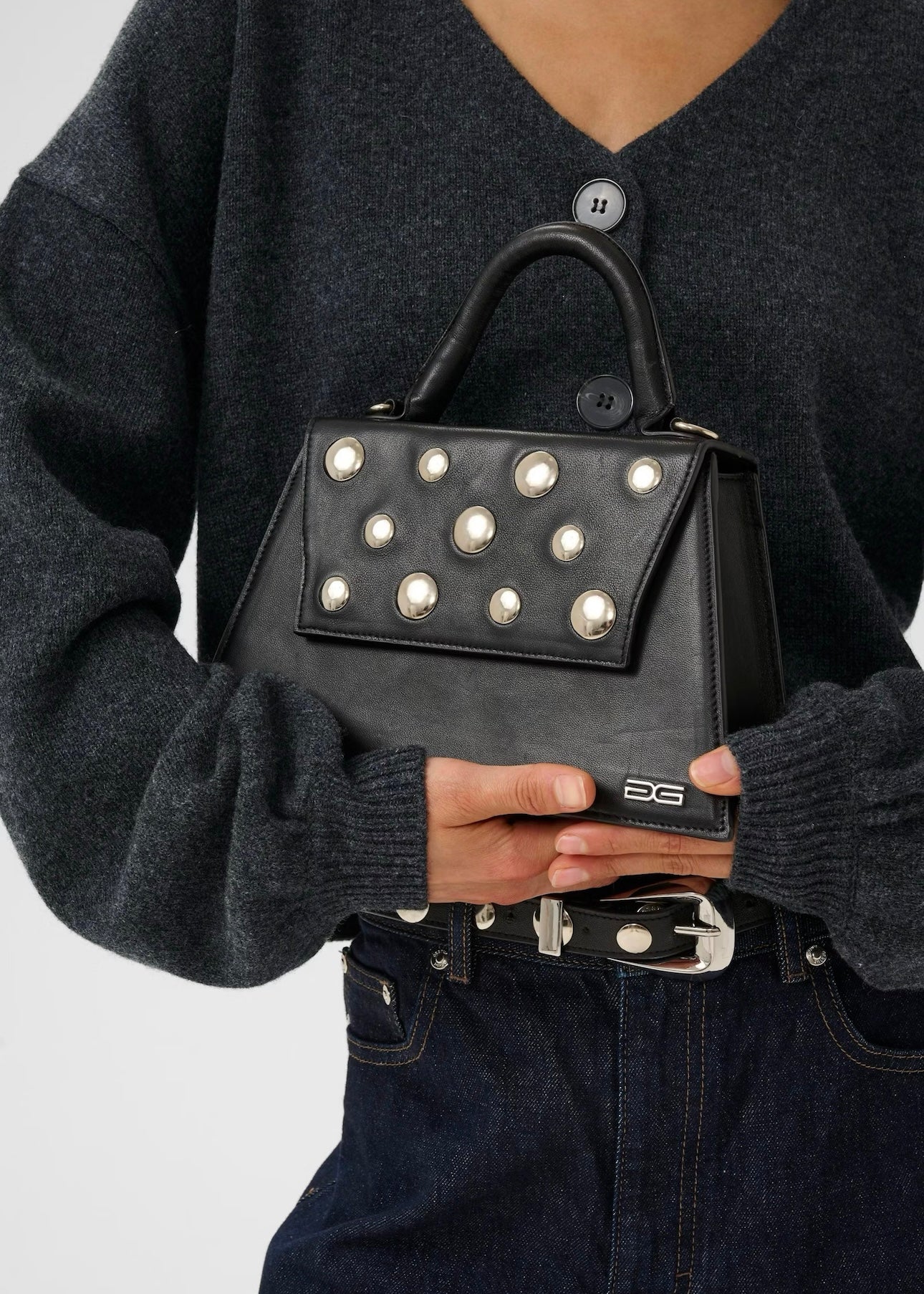 Manzi Wool cardigan Deep Graphite Melange