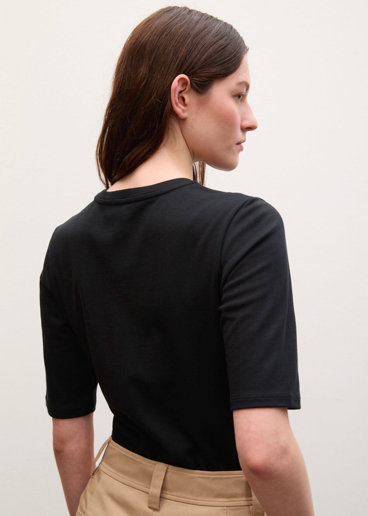 Marianne Rib Tee Black