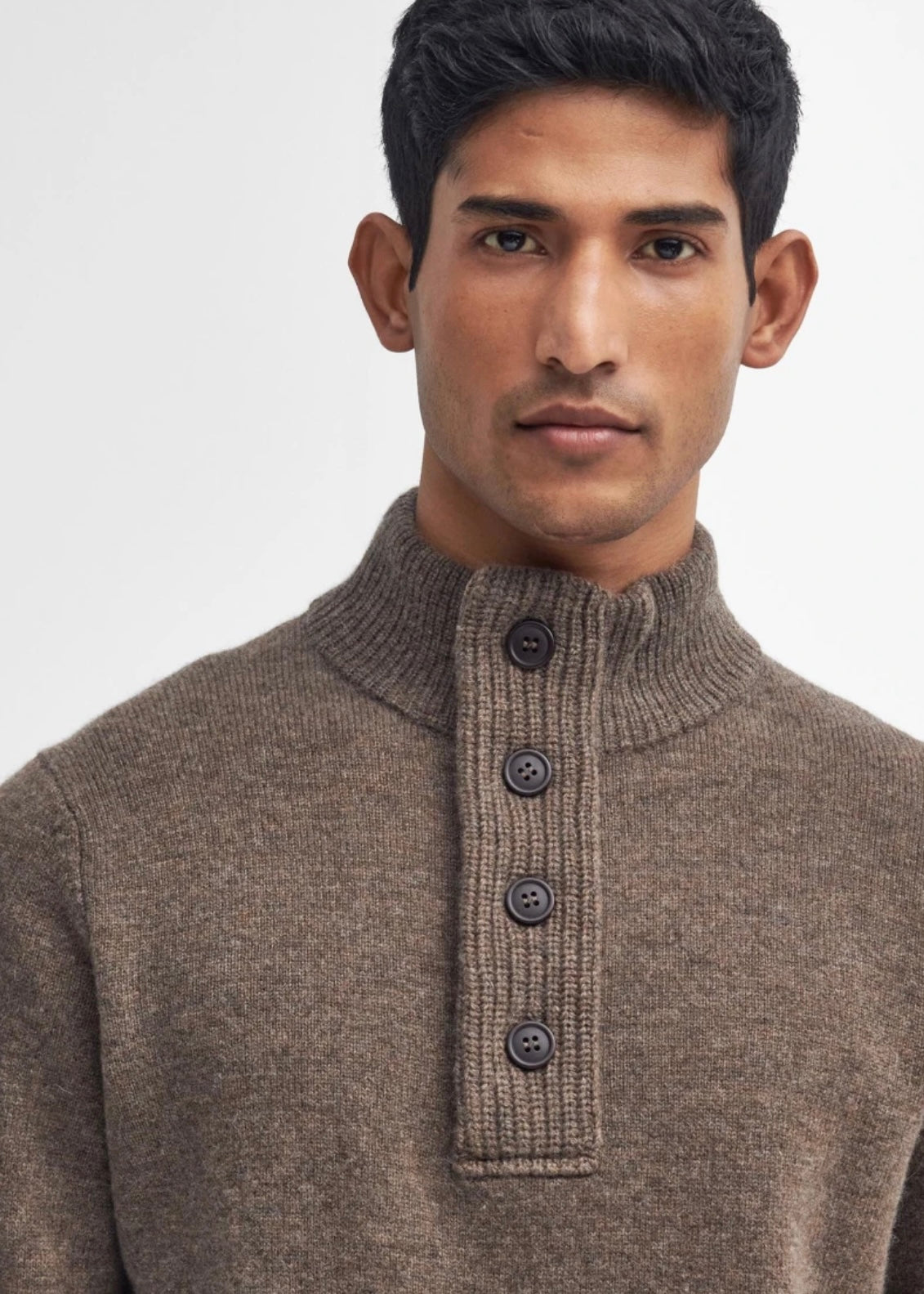 Essential Patch Half Zip Dark Stone