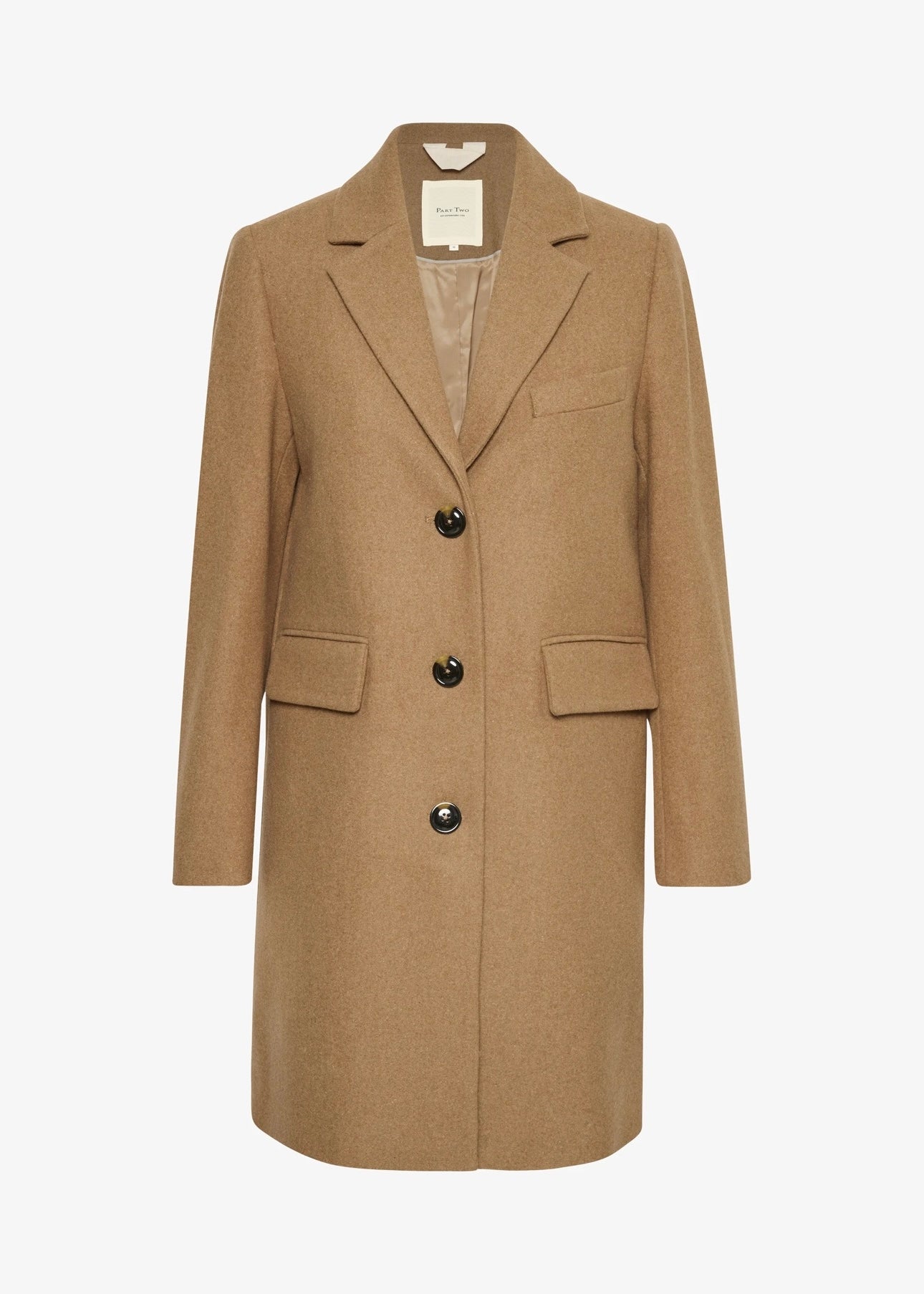 Part Two Leanette coat - Dark Camel Melange
