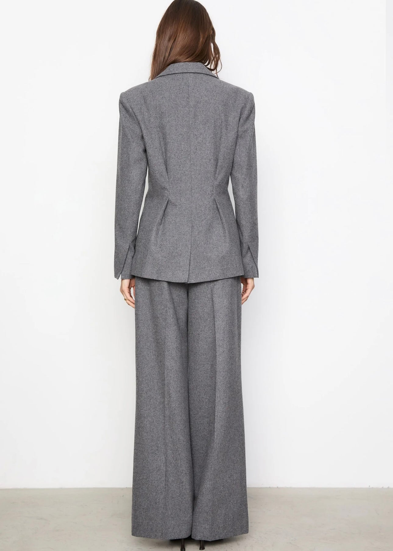 Ava Flannel trouser Grey Melange