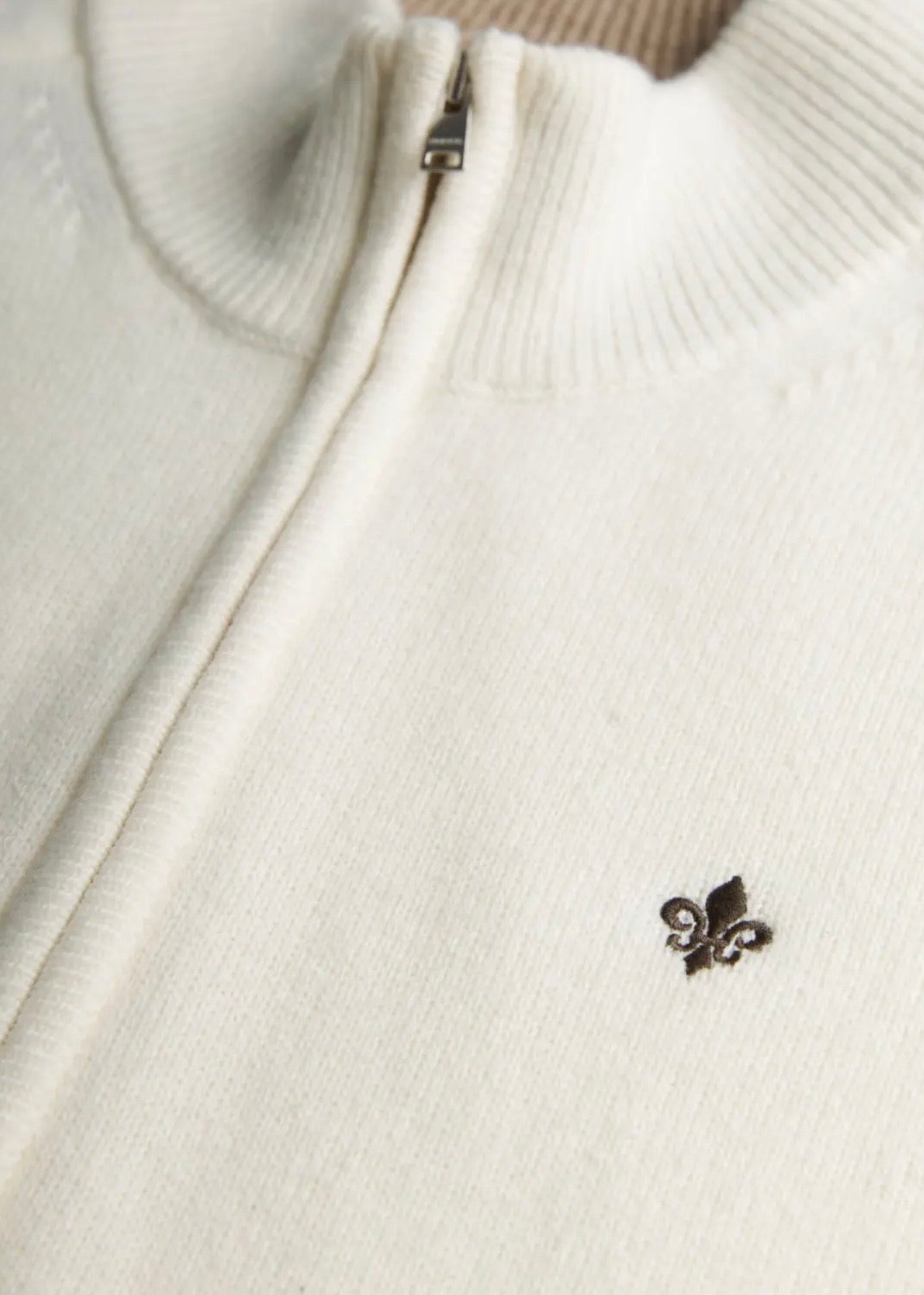 Hertford Zip Cardigan Offwhite