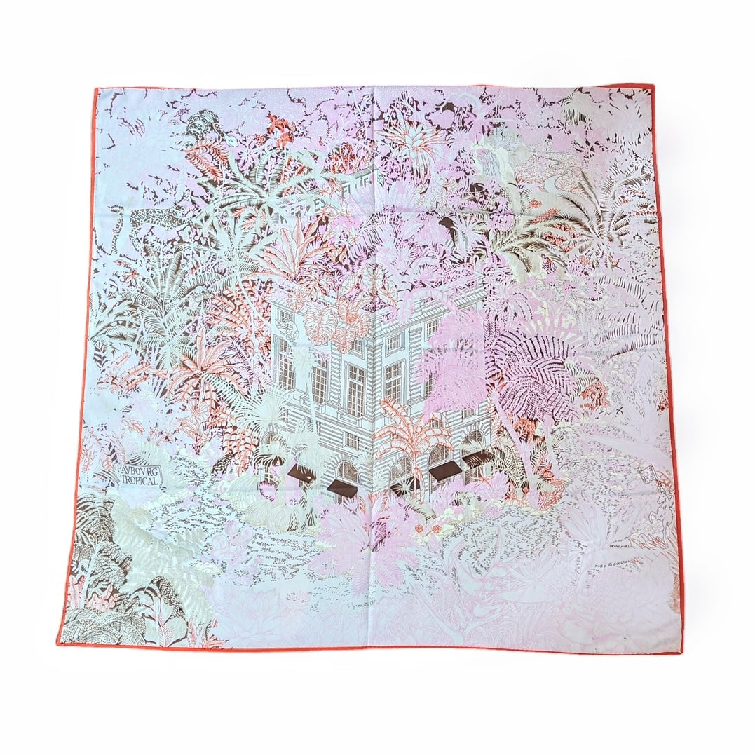 Noma Silke/Viskose skjerf - Lysrosa/Offwhite