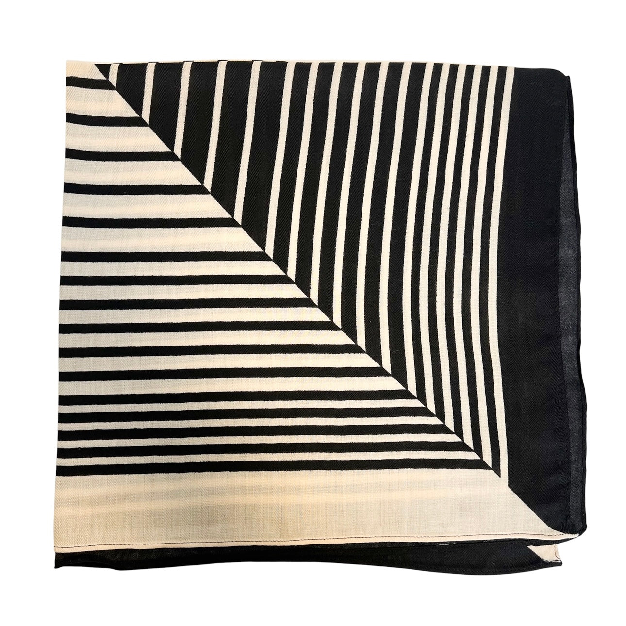 Noma Bomull/Viskose skjerf - Sort/Cream