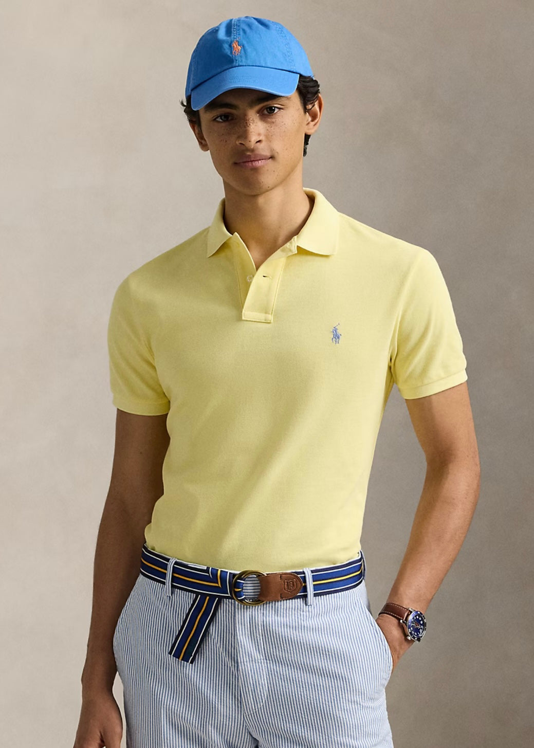 Mesh Polo Shirt Resort Gold