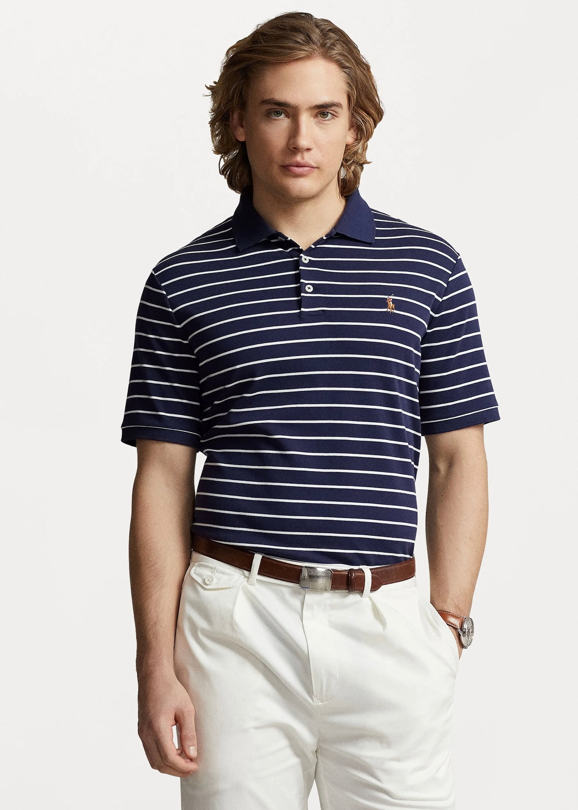 Polo Ralph Lauren Interlock pique - Refind Navy/White