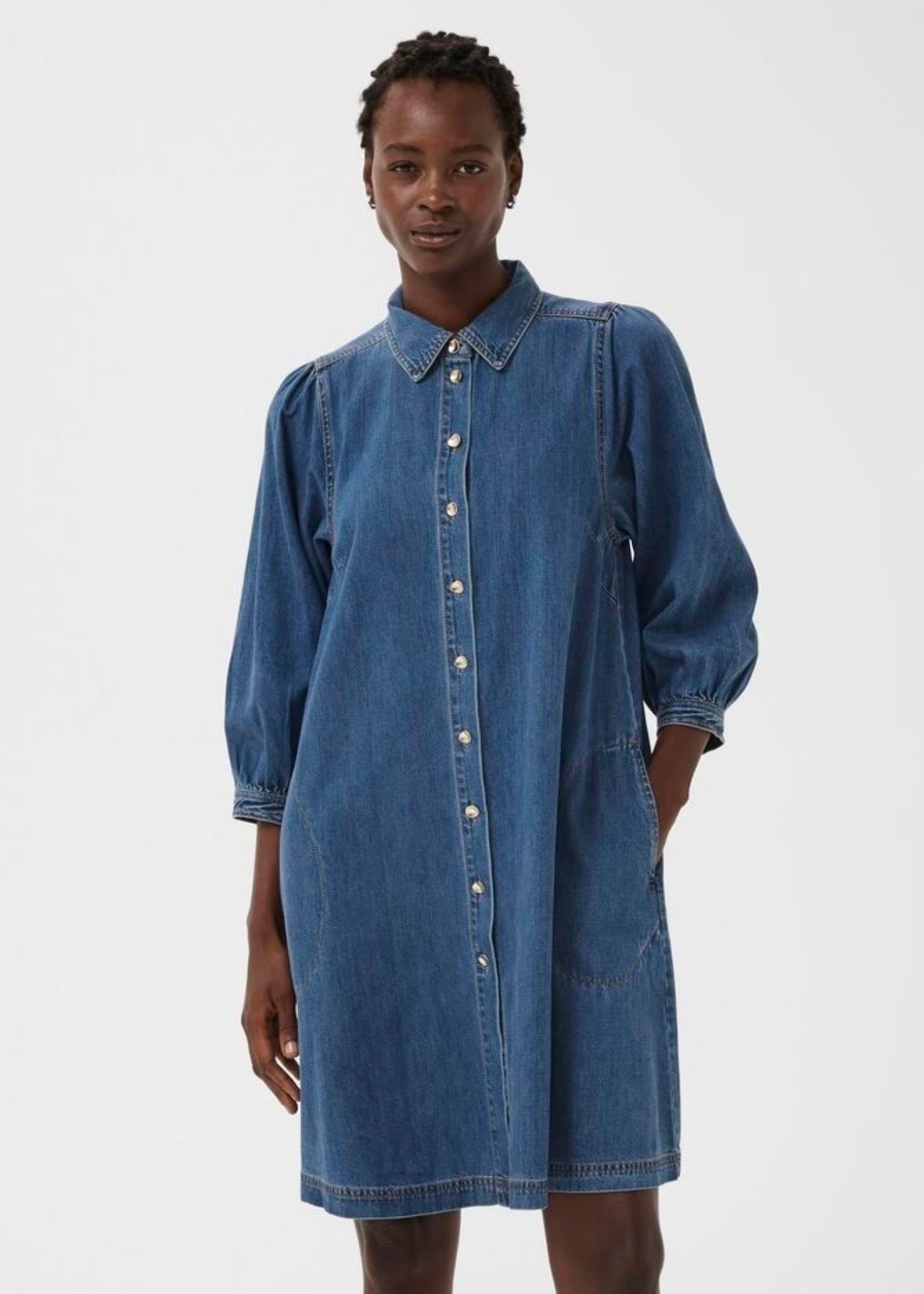 Eleinar Dress Medium Blue Denim