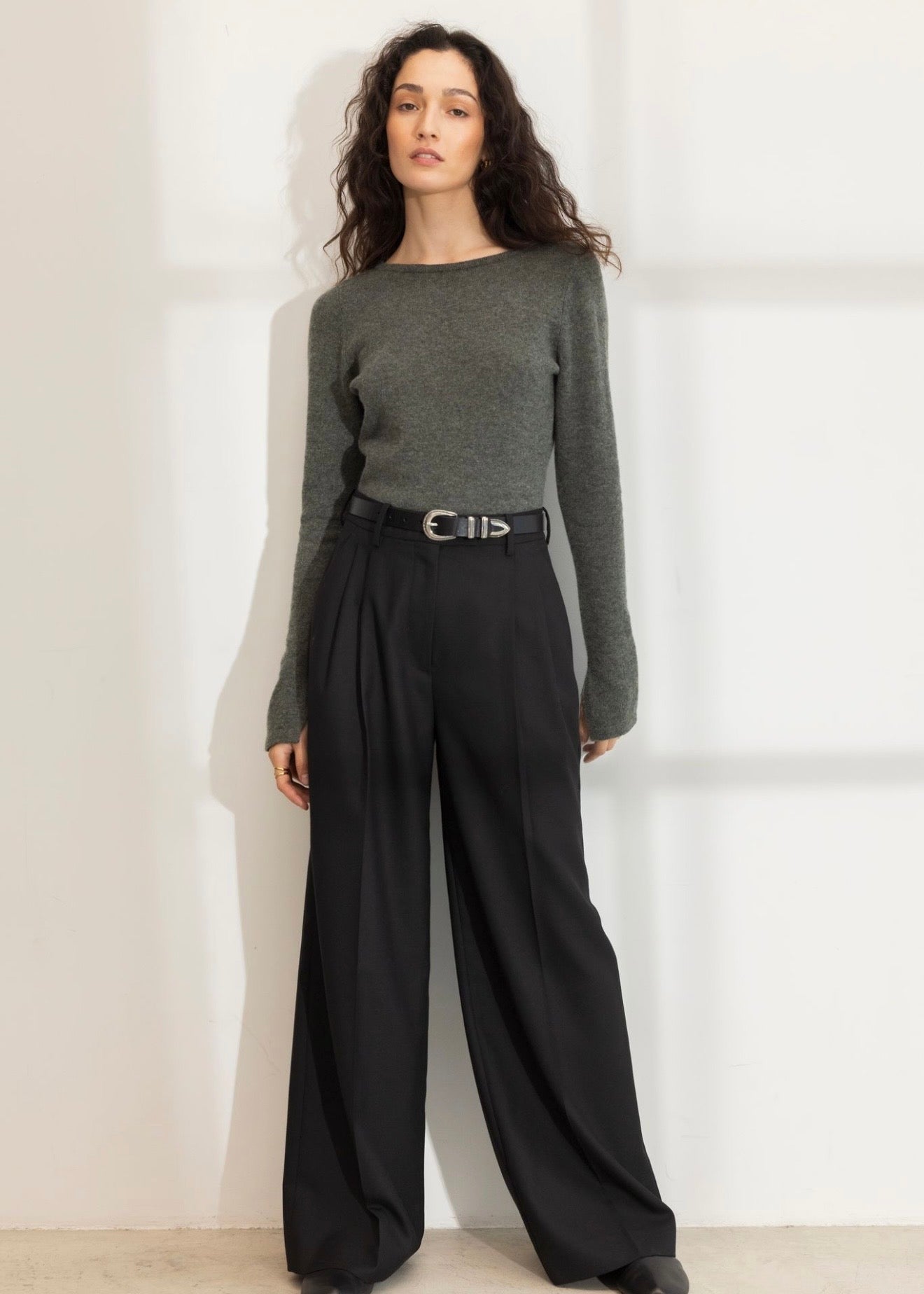 Aubrey Belt Black Silver