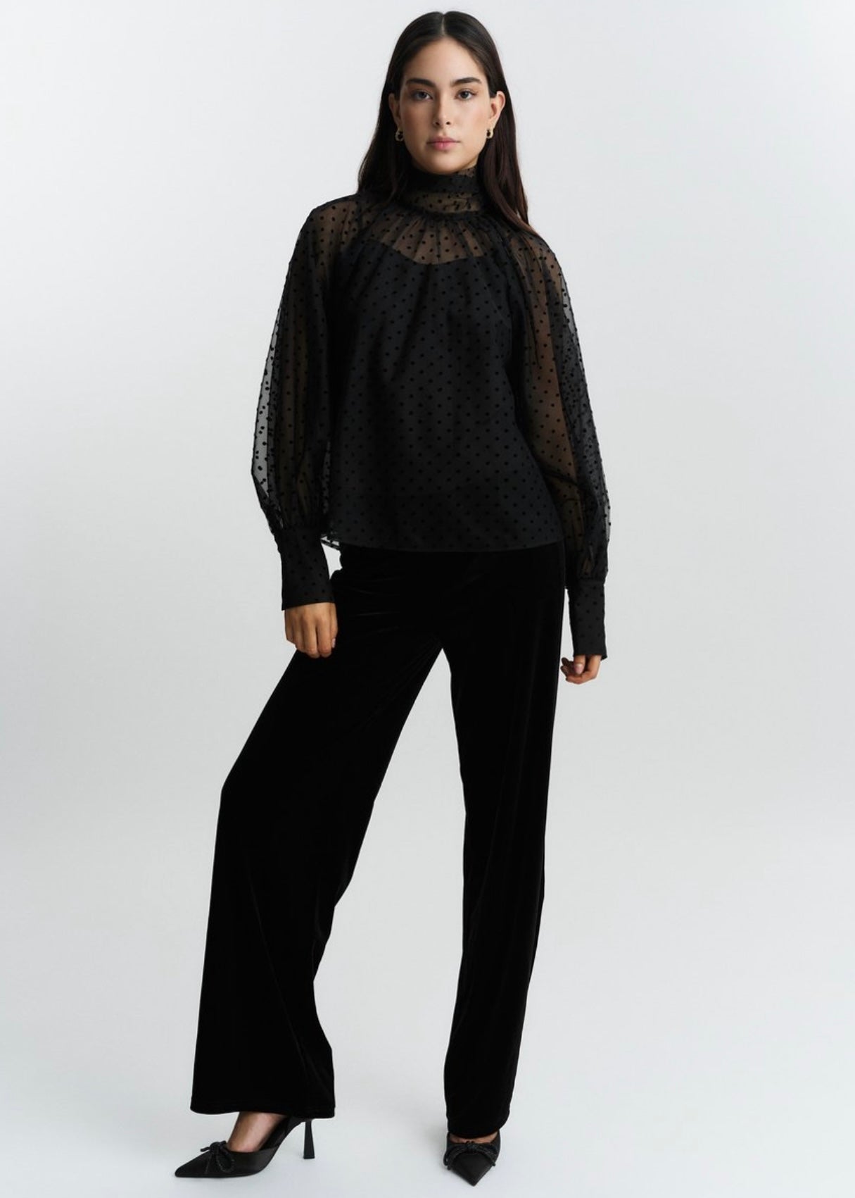 Lillian Organza blouse Black