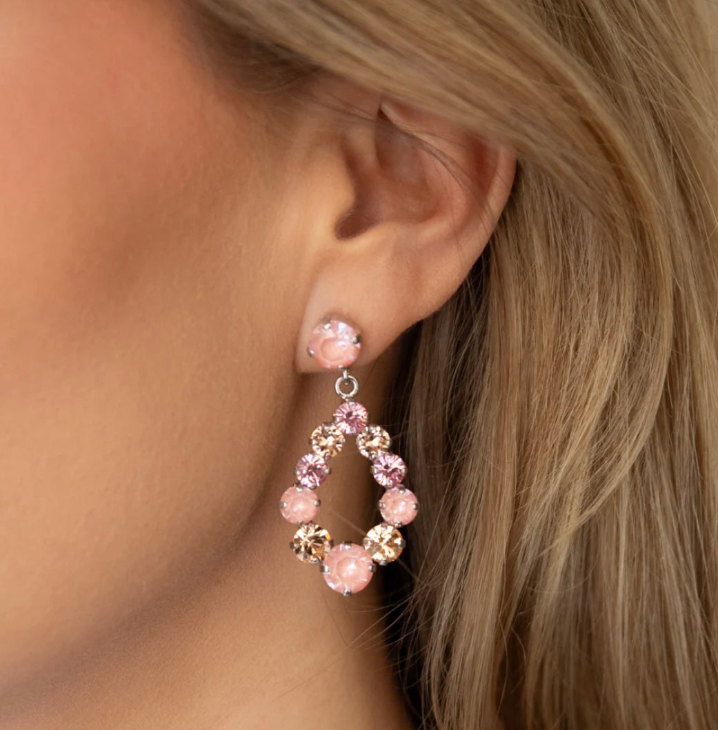 Caroline Svedbom Mini Delia earrings Gold Flamingo Combo