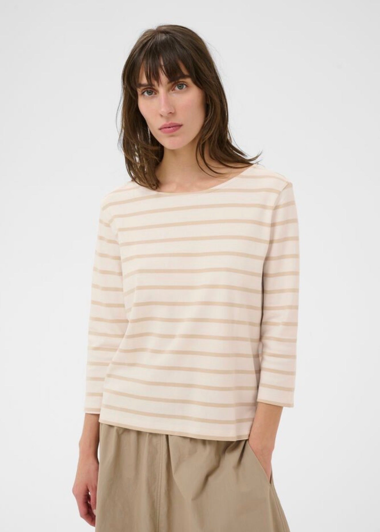 Nela T-shirt French Oak Stripe